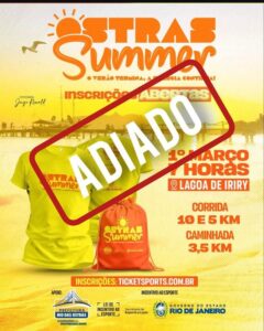 Rio das Ostras adia Corrida Ostras Summer por causa das chuvas